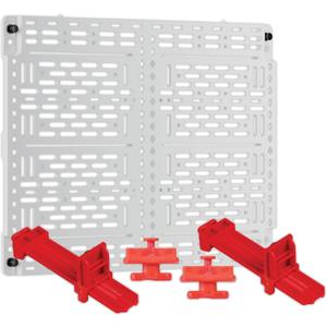 Legrand - OnQ Universal Mounting Plate 10 Inch, Secure Devices in Structured Media Enclosure Mounting Plate, Mounting Plate with 2 Rachet Clamps, Recessed Wall Plate to Organize Cable, White, AC1040F