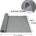 MYOYAY Non Slip Drainage Floor Mats 4x10 Ft, Commercial PVC Mesh Hollow Drainage Mat, Bathroom Flooring Mats, for Garage Restaurant Swimming Pool Bath Shower Wet Area (Gray)