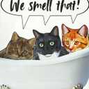 Smelly Cat Decorative Metal Sign, Large 16"x12" Wall Decor, Funny Bathroom Picture For Cats Lovers, Magazine Style Themed Art (WeSmellThat)