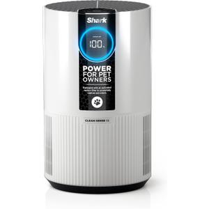 Shark Air Purifier for Home, Clean Sense, for Bedroom, Nursery, Home Office, Dorm, HEPA-Exceeding Filter, Captures Pollutants, Pet Dander, Dust, Odor, Smoke, and More, HP102PET, White