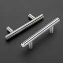 30 Pack 5" Brushed Silver Cabinet Pulls, Hollow (3" C-C) Universal Cabinet Handles for Kitchen/Bathroom/Dresser, Cupboard Hardware for Bar Pulls