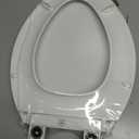 Toilet Seat Elongated, Slow Close Hinges, Non-Slip Bumpers, White | Easy Clean Toilet Seat Cover, Two Mounting Kits, Durable High-Gloss Plastic, Quick-Release, for Standard Elongated Toilets