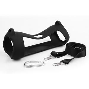 Carrying Case for JBL charge5 Speaker, Portable Travel Speaker Bag with Shoulder Strap, Protective Storage Tote, Silicone Cover Option,A Black