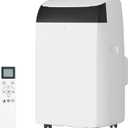 14,000 BTU Portable Air Conditioner With Dehumidifier & Fan, Cools Up to 750 Sq.Ft. Room Air Conditioner, Remote Control, Installation Kits, Auto Swing, Quiet Portable AC Units for Rooms, White Top