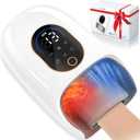 KingPavonini Hand Massager with Heat and Compression, Wrist Heating & Air-Compression, Palm Rolling, Cooling Fan, Cordless Wrist and Hand Massager for Arthritis and Carpal Tunnel, Gift for Women Men