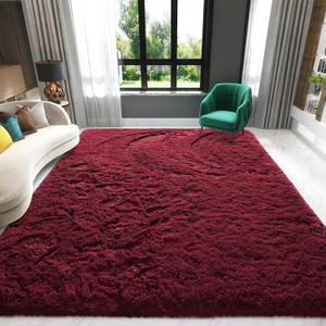 Area Rugs Fluffy Rug for Bedroom Living Room, 4x6 Feet Indoor Shaggy Carpets, Plush Soft Rug for Kids Room, Cute Rugs for Girls Boys Playroom Nursery Room Home Decor (C-sage Green / White)