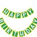 Breling Street Theme Birthday Party Decorations Pre-strung Friend Birthday Banner for Cartoon Street Theme Hanging Decorations for Boys Girls Friend(Bright Style)