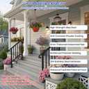 Hand Rails for Outdoor Steps-Adjustable Angle 3-4 Steps Stair Handrail-Galvanized Alloy steel-600 lb LC-Indoor Stair Railing Kit-Waterproof Exterior Porch Railing-Deck HandRail for Concrete Wood Step