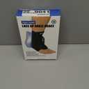 Ankle Brace for Sprained Ankle, Black Lace up Ankle Brace, Ankle Stabilizer Brace for Men Women, Achilles Tendon Support Brace for Left & Right, Dark Black/M