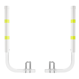 Boat Trailer Guide-ons, 40"/48" Adjustable Galvanized Steel Boat Guide Poles with PVC Pipes & Reflective Tape for Bass Boats, Center Console Boats, Ski Boats & Jon Boats, 2PCS