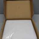 Amazon Basics Brushed Microfiber 3 Piece Duvet Cover Set, Full/Queen, Bright White, Striped