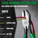 SK 9" Ironworker's Pliers, Wire Cutters With Heavy Duty Knurled Jaws, Spring Loaded Side Cutters, Premium CR-V Steel Construction, Linesman Pliers With Hook Bend Handle