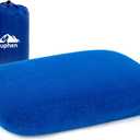 tuphen Camping Pillow Memory Foam Travel Pillow for Sleeping Backpacking Pillows Airplane Travel Hammock Beach Breathable Lightweight (Blue)