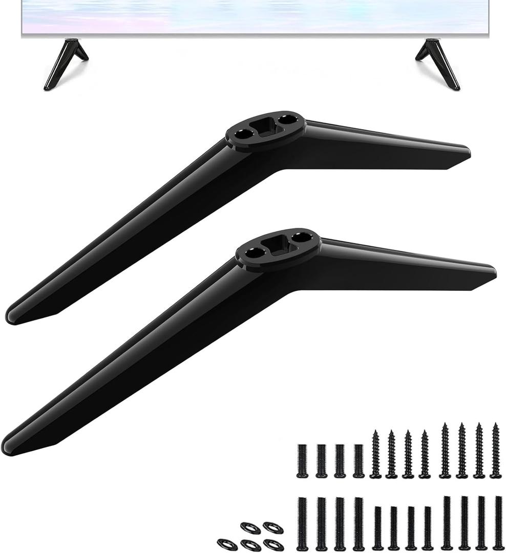 TV Stand for Westinghouse Roku TV Legs, TV Stand Legs for Compatible with Holes Center Distance 1.3cm/0.51inch - 2.4cm/ 0.94inch, Please Measure Distance Between TV Bottom Two Holes, Black