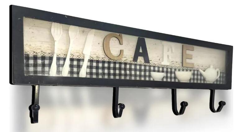 2-in-1 Coffee Cup Holder with Decorative Hooks