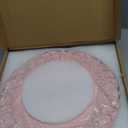 13" Pink Charger Plates, Set of 6 Plastic Textured Chargers for Dinner Plates with Embossed Rim, Table Dcor, Party, Wedding, Holiday