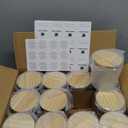 14 OZ Thick Candle Jars for Making Candles 12 Pcs, 3 Wick Empty Jars with Wood Lids for Candle Making, Sample Container, Clear