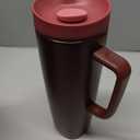 Owala SmoothSip Slider Stainless Steel Insulated Travel Mug with Handle, 100% Leak Proof, For Hot and Cold Drinks, Travel Friendly with Sliding Lock Lid, 24 oz, BPA Free, Leak Proof, Black Cherry