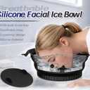 Face Ice Bath Bowl with Breathing Tube - Silicone Ice Bowl for Face Cold Plunge Tub, Portable Face Tub for Ice Bath, Skin Tightening and Depuffing Skincare Tool (Black)