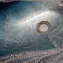 Bathroom Boat Shape Artistic Glass Vessel Sink, Blue, 21x13.4 inches