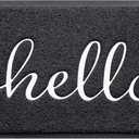 Door Mat (36"x24",Black) Welcome Mat Low Profile Front Doormat Indoor Outdoor Door Non Slip Rugs for Entryway, Patio, High Traffic Areas