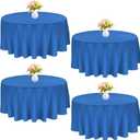 4 Pack Round Tablecloth 90 Inch Polyester Washable Fabric Table Covers for Wedding Dining Table Buffet Parties Banquet DecorationBlue