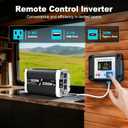 1000 watt Pure sine Wave Inverter, 12V DC to 110V AC Power Inverter, with 3 AC Output sockets, USB Port, Type-C Port, Remote Control with LCD Screen, Used for Solar Emergency Power Supply in RV Homes