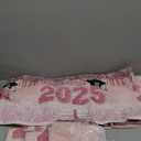 ssailue decor Pink Graduation Decorations Class of 2025 Tablecloth,4 Pieces 2025 Graduation Party Tablecloth, Class of 2025 Graduation Plastic Disposable Table Cover Party Supplies