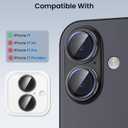4 x Compatible for iPhone 17 Camera Lens Protector, Explosion-Proof 9H Tempered Glass with Clear Original Style Ring, Ultra HD Clarity, Anti-Scratch Lens Protection Cover, Case Friendly (Clear)
