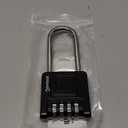 NOVLOCK Combination Lock for Outdoor & Indoor | Heavy Duty, Weatherproof, 4-Digit Security / Padlock for Lockers, Gates, Fences, Sheds, Storage | 1-Pack, Black