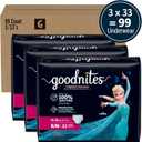 GoodNites Girls Nighttime Underwear, Size S/M, 99 Ct, 3 Packs of 33