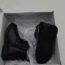 Boots Girls Ankle Shoes Size 9 Heart Buckles School Zipper Black Faux Leather