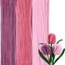 300Pcs Pastel Pink Pipe Cleaners Craft Bulk, 12'' Long 0.3'' Thick Fluffy Chenille Stems Set for Flowers, 3 Assorted Colors Fuzzy Sticks for DIY Art, Gifts Making & Festive Decorations