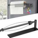 Magnetic Paper Towel Holder: Upgraded Magnet Paper Towel Holder for Fridge Kitchen RV Grill Garage - One-Hand Tear with Adjustable Damping Self Adhesive Wall Mount and Screws - Black