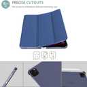ProCase Smart Case for iPad Pro 12.9 2022/2021/2020/2018, Slim Stand Hard Back Shell Smart Cover for iPad Pro 12.9" 6th Gen/5th Gen/4th Gen/3rd Gen -Navy
