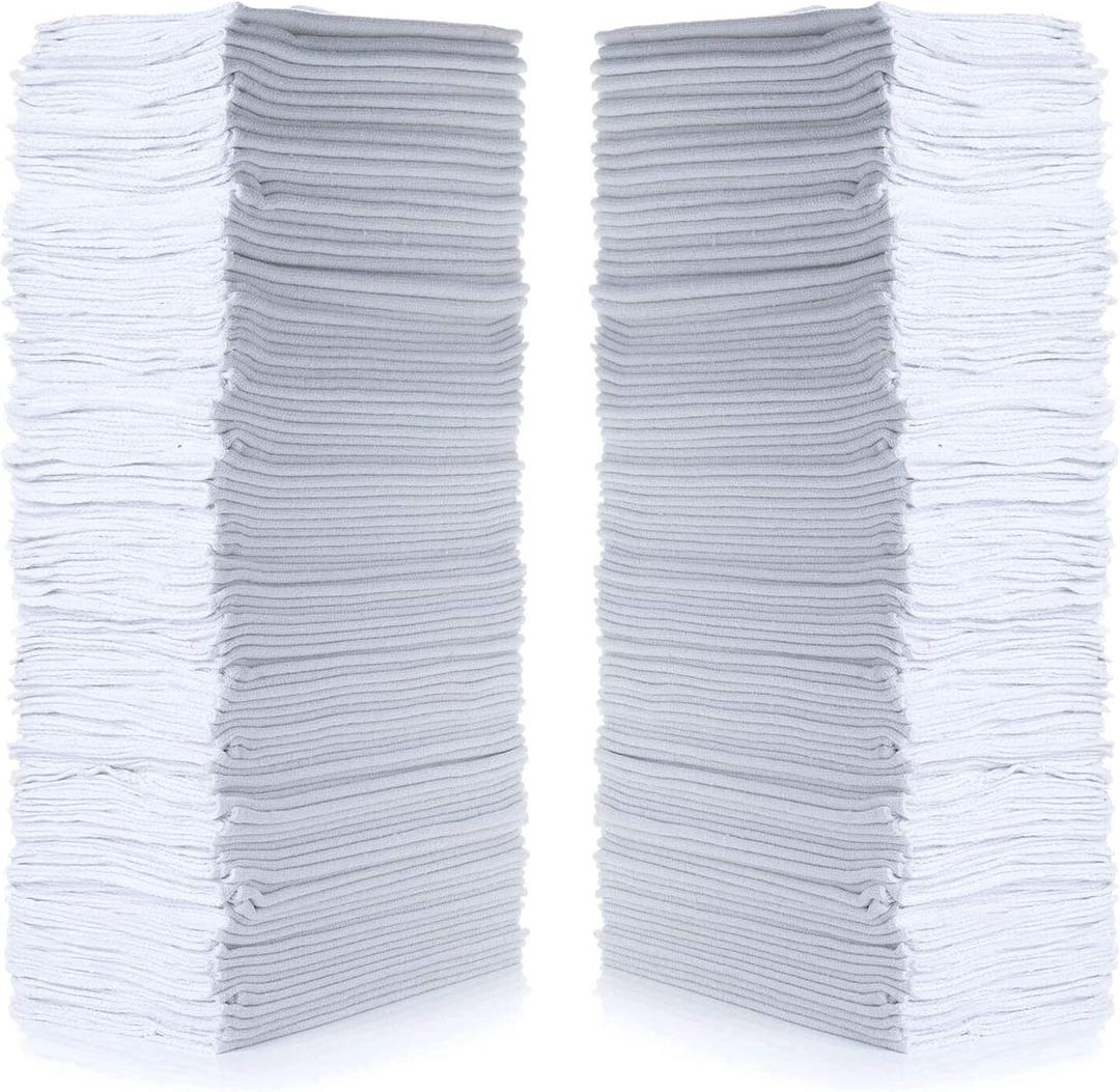 SIMPLI-MAGIC 79142 Shop Towels 14"x12", 150 Count (Pack of 1), Cotton, White