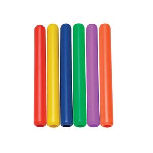 Sportime Beginner Relay Batons, 11-1/2 Inches, Assorted Colors, Set of 6 - 1478836