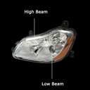 for Kenworth T660 T680 T880 W990 Headlight Assembly Factory Replacement, 9005XS H11 Headlight 6500K White, 4-PACK
