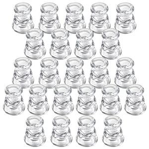IYOUYA Clear Glass Candlestick Holders 21PCS, 2.1" H Taper Candle Holders Bulk for Pillar Candles, Taper Candles, Glass Candle Holders for Wedding, Party&Festival