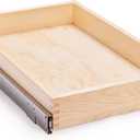 Mulush 16W x 21D x 3H Soft Close Slide Out Wood Drawer Organizer for Kitchen, Finished, (Cabinet Opening>17.5 inches for Bottom Assembly, Opening= 17 inches for Side Assembly)