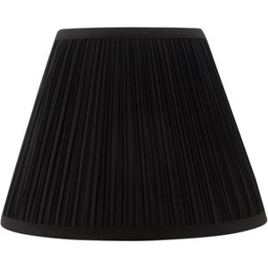 Aspen Creative 33054, Hardback Empire Transitional Spider Lamp Shade, Mushroom Pleated Black, 7" Top x 13" Bottom x 10" Slant
