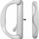 Wynn Hardware 6-5/8" Involute Sliding Patio Door Handle Set for Patio Glass Door Repair | Sliding Door Pull Handle Replacement Set Fits 4-15/16" Hole Spacing - White