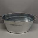 Little Giant Galvanized Round Tub (16.75 Gallon) Classic Utility Metal Bucket with Handle for Feeding, Watering, Washing (Item No. GWT1675)