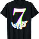 Funny 67 Six Seven Meme Couple Matching Halloween Costume T-Shirt (Black, L)