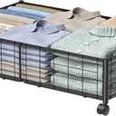 Hleelomi Under Bed Storage with Wheels, 360° Rotating, NoAssembly Underbed Storage Containers, 1 PACK