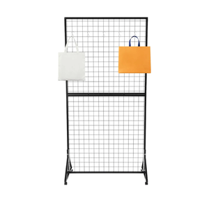 Panel Display Stand, Grid Wall Panels W/Wheels&T-Base, Floorstanding Retail Display for Home, Store, School, Kitchen, Wedding, Florist, Craft Fair Display, Retail Store, Office