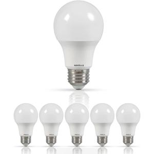 Havells Adore A19 Dimmable LED Bulb, 9W, 60W Equivalent, E26 Medium Base, 810 Lumens (2700K Warm White, Pack of 6)