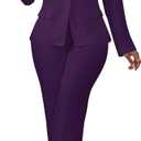 Salimdy 1 Piece Pant Suits for Women Business Casual Outfits Dressy Blazer Jackets and Pencil Pants Work Set, M
