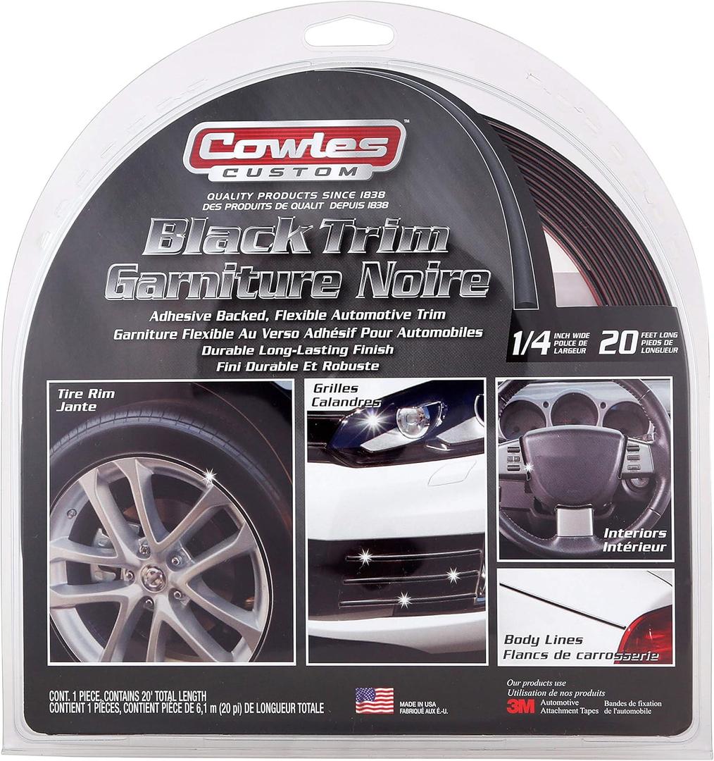 Cowles S37522 Black Colored Molding for Cars, Trucks and SUVs