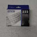 Epson 222 Claria Ink Standard Capacity Black Cartridge (T222120-S) Works with Workforce WF-2960, Expression XP-5200